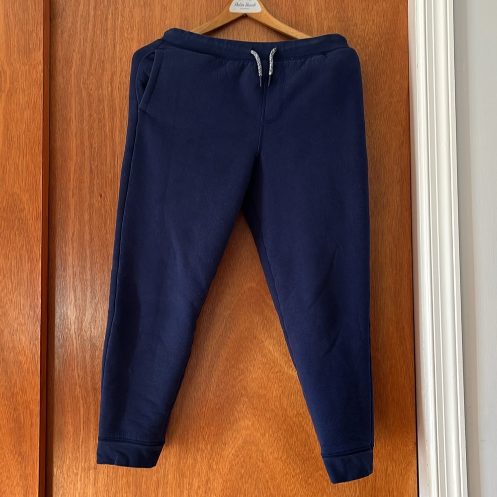 Lands End Kids Sherpa Fleece Lined Jogger Size Large Husky/Plus (10H-12H) Navy